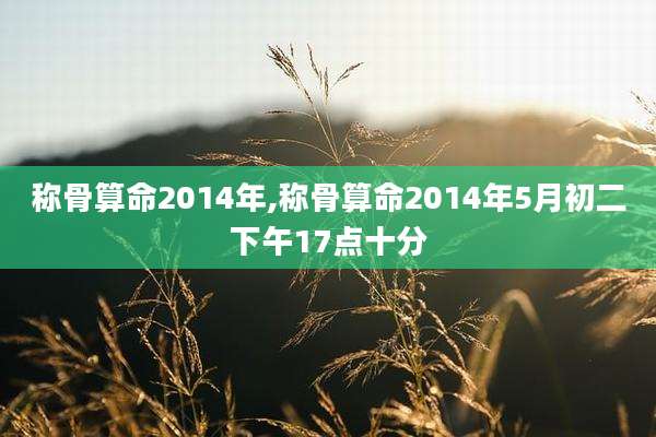 称骨算命2014年,称骨算命2014年5月初二下午17点十分