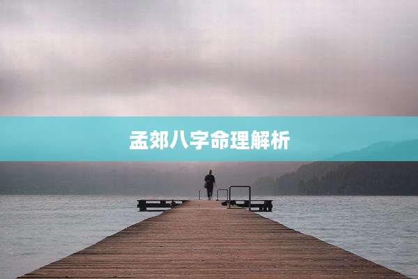 孟郊八字命理解析