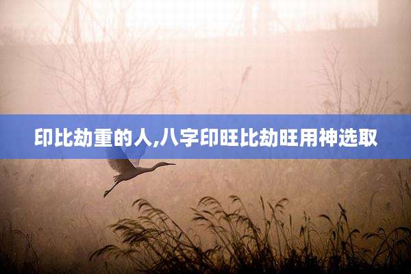 印比劫重的人,八字印旺比劫旺用神选取