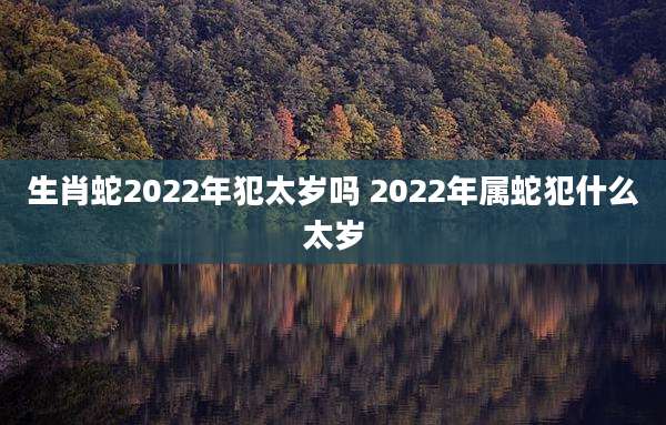 生肖蛇2022年犯太岁吗 2022年属蛇犯什么太岁
