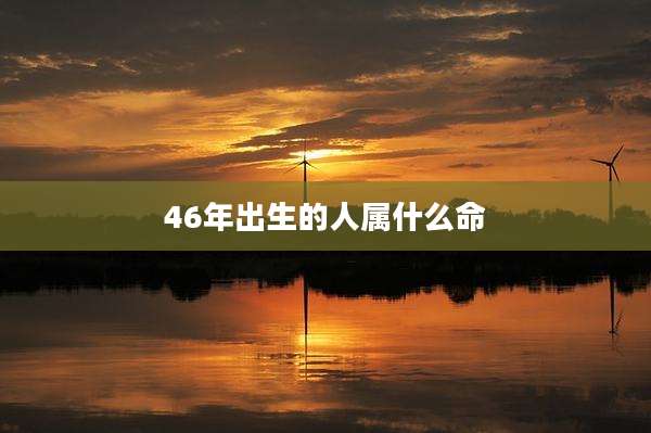 46年出生的人属什么命