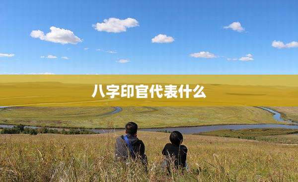 八字印官代表什么