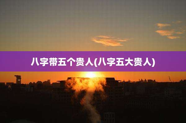 八字带五个贵人(八字五大贵人)
