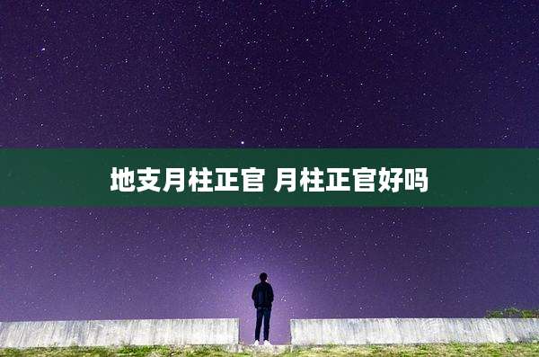 地支月柱正官 月柱正官好吗