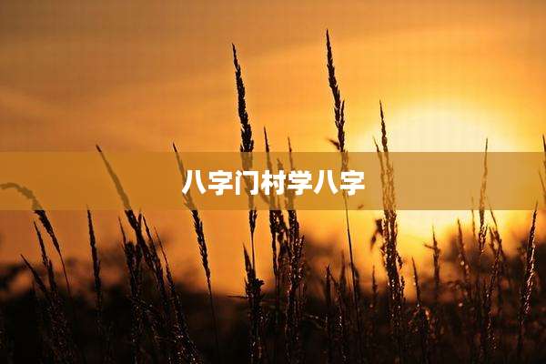 八字门村学八字