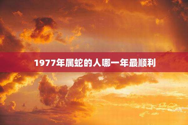 1977年属蛇的人哪一年最顺利