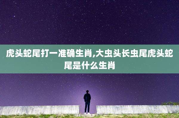 虎头蛇尾打一准确生肖,大虫头长虫尾虎头蛇尾是什么生肖