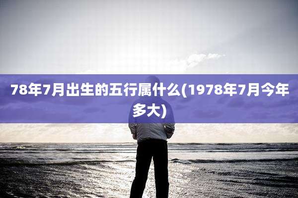 78年7月出生的五行属什么(1978年7月今年多大)