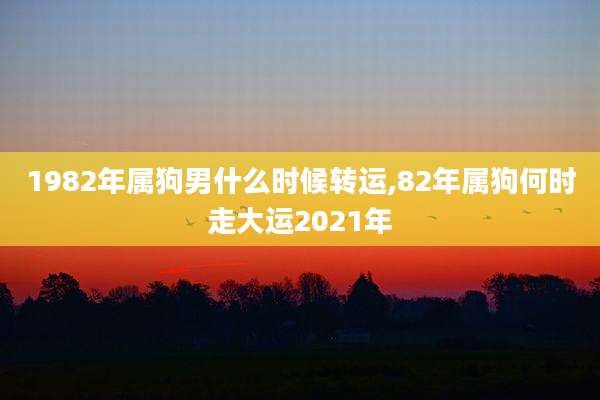 1982年属狗男什么时候转运,82年属狗何时走大运2021年