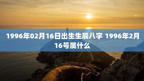 1996年02月16日出生生辰八字 1996年2月16号属什么