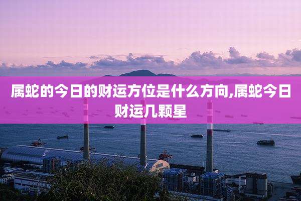 属蛇的今日的财运方位是什么方向,属蛇今日财运几颗星