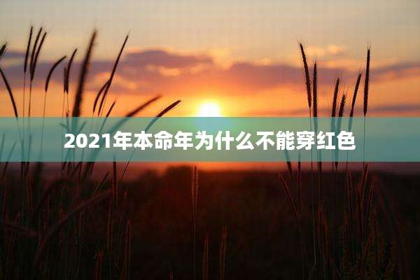 2021年本命年为什么不能穿红色