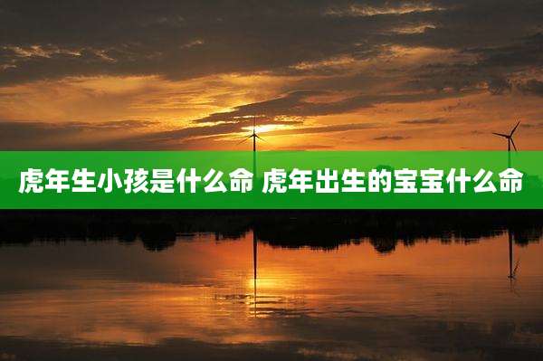 虎年生小孩是什么命 虎年出生的宝宝什么命