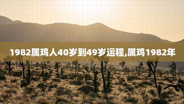 1982属鸡人40岁到49岁运程,属鸡1982年