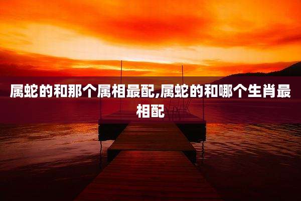 属蛇的和那个属相最配,属蛇的和哪个生肖最相配