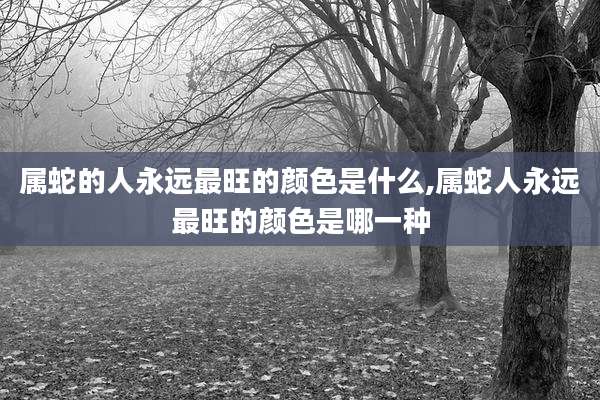 属蛇的人永远最旺的颜色是什么,属蛇人永远最旺的颜色是哪一种
