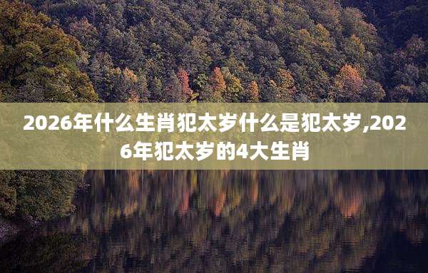 2026年什么生肖犯太岁什么是犯太岁,2026年犯太岁的4大生肖