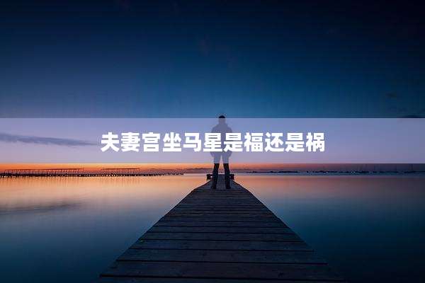 夫妻宫坐马星是福还是祸
