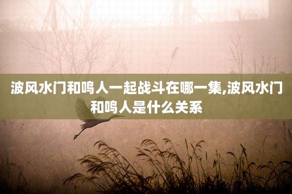 波风水门和鸣人一起战斗在哪一集,波风水门和鸣人是什么关系