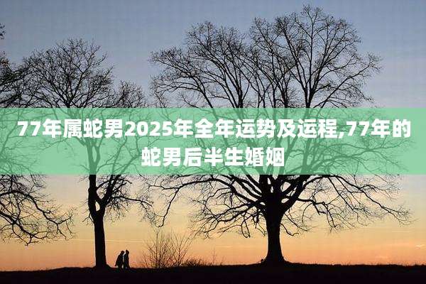 77年属蛇男2025年全年运势及运程,77年的蛇男后半生婚姻