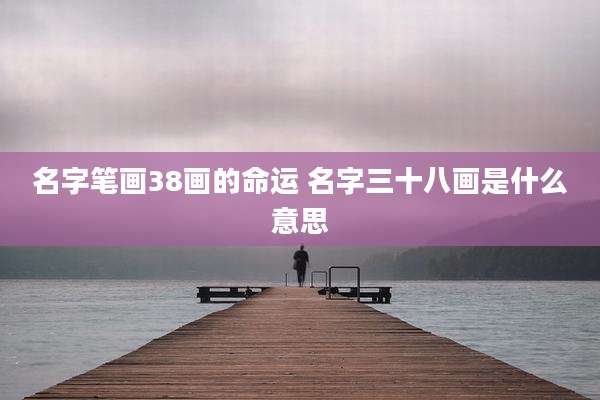名字笔画38画的命运 名字三十八画是什么意思