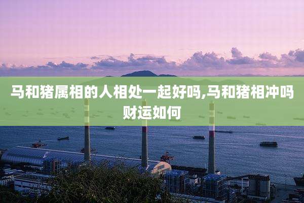 马和猪属相的人相处一起好吗,马和猪相冲吗财运如何