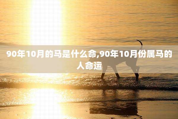 90年10月的马是什么命,90年10月份属马的人命运