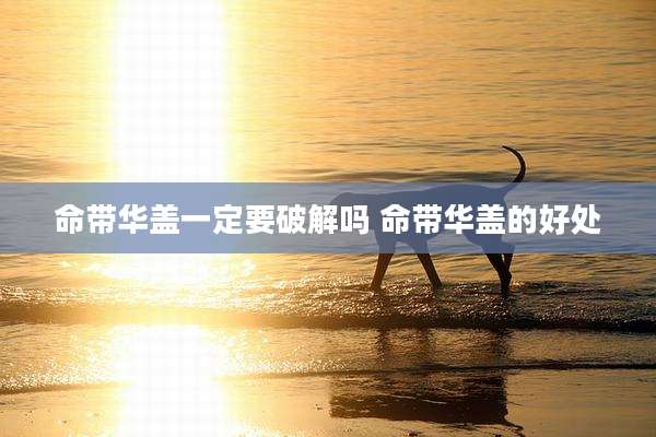 命带华盖一定要破解吗 命带华盖的好处