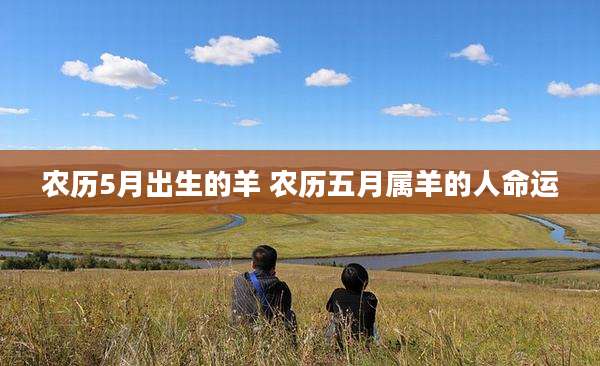 农历5月出生的羊 农历五月属羊的人命运