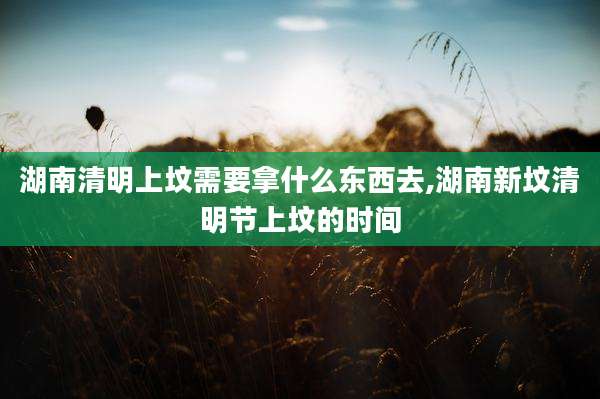 湖南清明上坟需要拿什么东西去,湖南新坟清明节上坟的时间