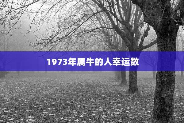 1973年属牛的人幸运数