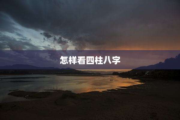 怎样看四柱八字