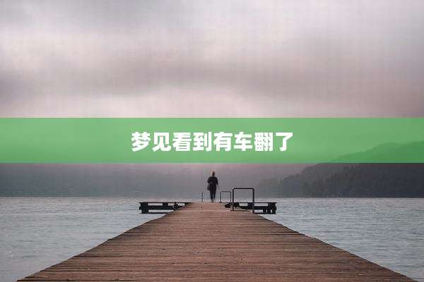 梦见看到有车翻了