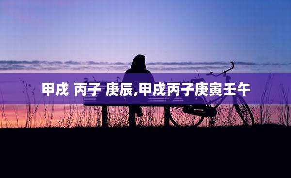 甲戌 丙子 庚辰,甲戌丙子庚寅壬午
