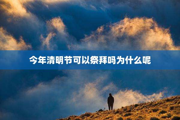 今年清明节可以祭拜吗为什么呢