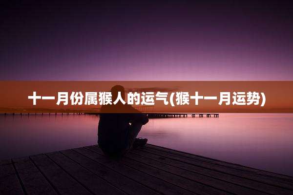 十一月份属猴人的运气(猴十一月运势)