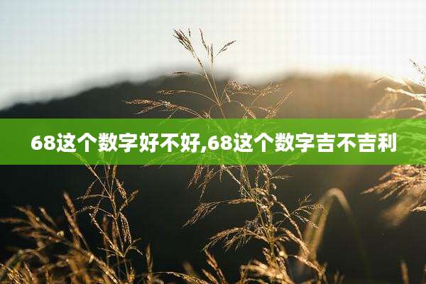 68这个数字好不好,68这个数字吉不吉利