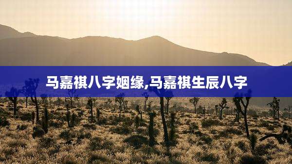 马嘉祺八字姻缘,马嘉祺生辰八字