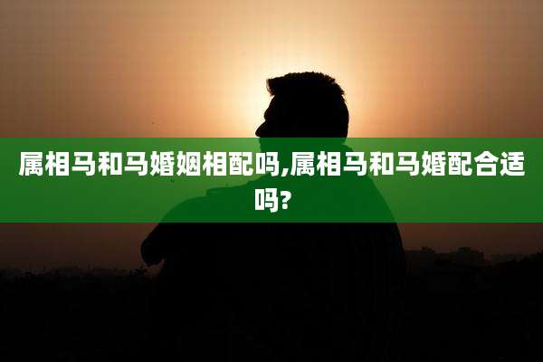 属相马和马婚姻相配吗,属相马和马婚配合适吗?