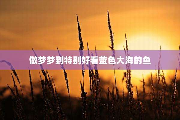 做梦梦到特别好看蓝色大海的鱼