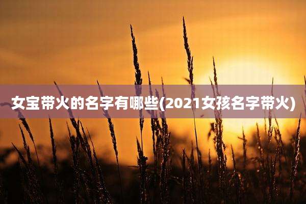 女宝带火的名字有哪些(2021女孩名字带火)