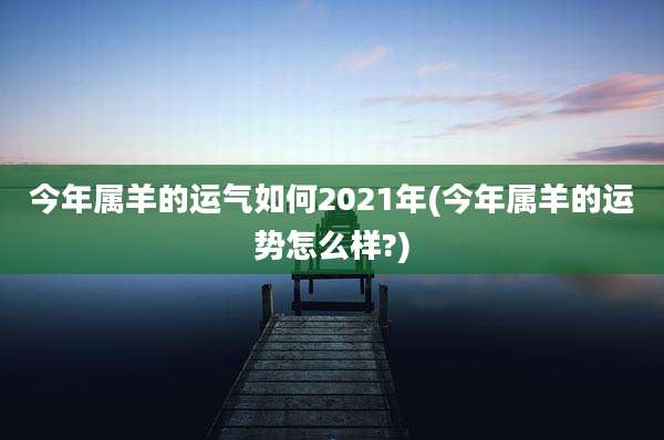 今年属羊的运气如何2021年(今年属羊的运势怎么样?)