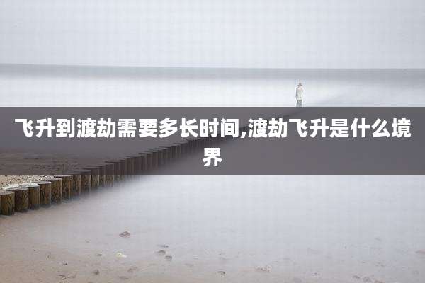 飞升到渡劫需要多长时间,渡劫飞升是什么境界