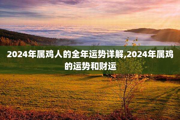 2024年属鸡人的全年运势详解,2024年属鸡的运势和财运