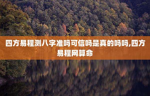 四方易程测八字准吗可信吗是真的吗吗,四方易程网算命