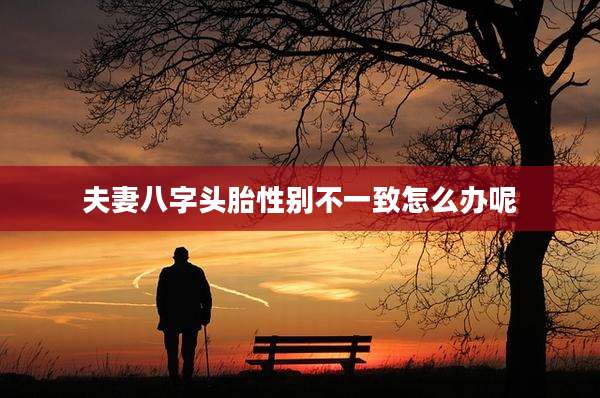 夫妻八字头胎性别不一致怎么办呢