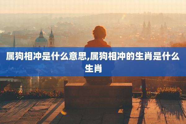 属狗相冲是什么意思,属狗相冲的生肖是什么生肖