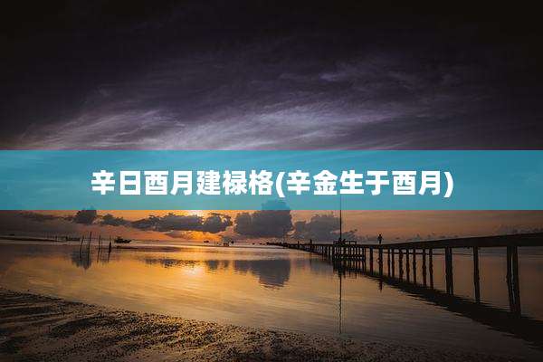 辛日酉月建禄格(辛金生于酉月)