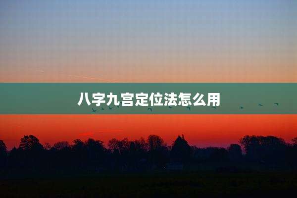 八字九宫定位法怎么用