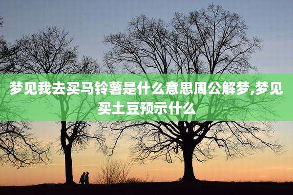 梦见我去买马铃薯是什么意思周公解梦,梦见买土豆预示什么